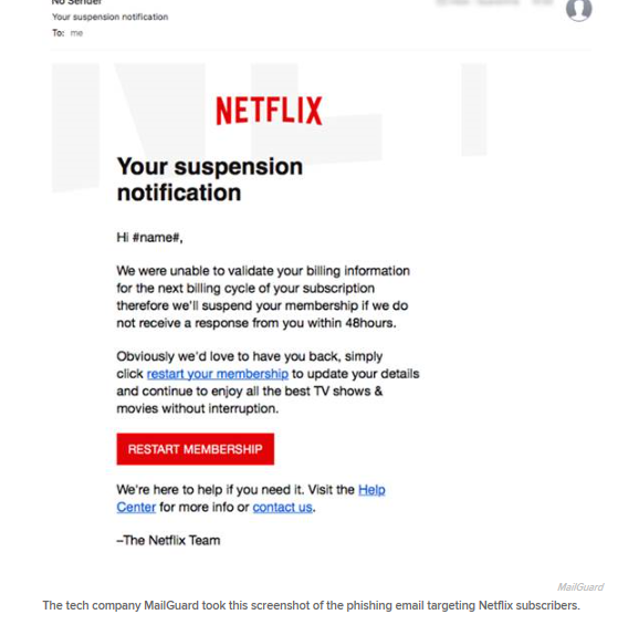 netflix phishing